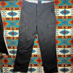 Red Kap Cargo Work Pants Relaxed Fit Utility Pockets‎ Gray 36x37